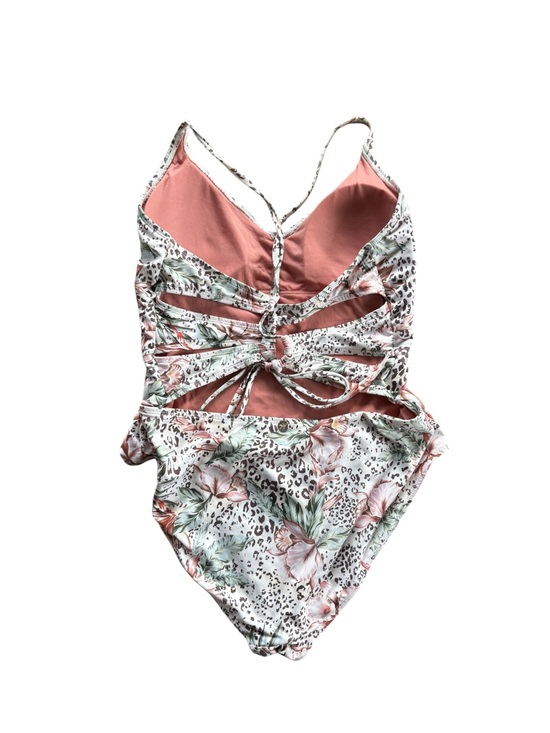 Quintsoul Other - Quint Soul White Label Floral Leopard Open Back One Piece Swimsuit S Bikini Vill